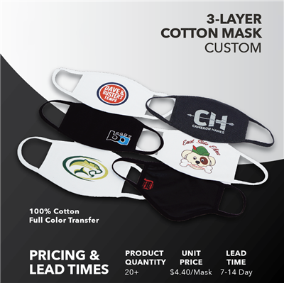 3-Layer Cotton Mask - Custom
