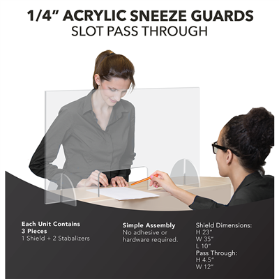Acrylic Sneeze Guard - Slot